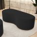 Puff Decorativo Orgânico para Living Quarto 140cm Orbit W01 Suede Preto - Lyam Decor