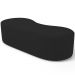 Puff Decorativo Orgânico para Living Quarto 140cm Orbit W01 Suede Preto - Lyam Decor