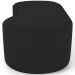 Puff Decorativo Orgânico para Living Quarto 140cm Orbit W01 Suede Preto - Lyam Decor