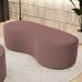 Puff Decorativo Orgânico para Living Quarto 140cm Orbit W01 Suede Rosê - Lyam Decor