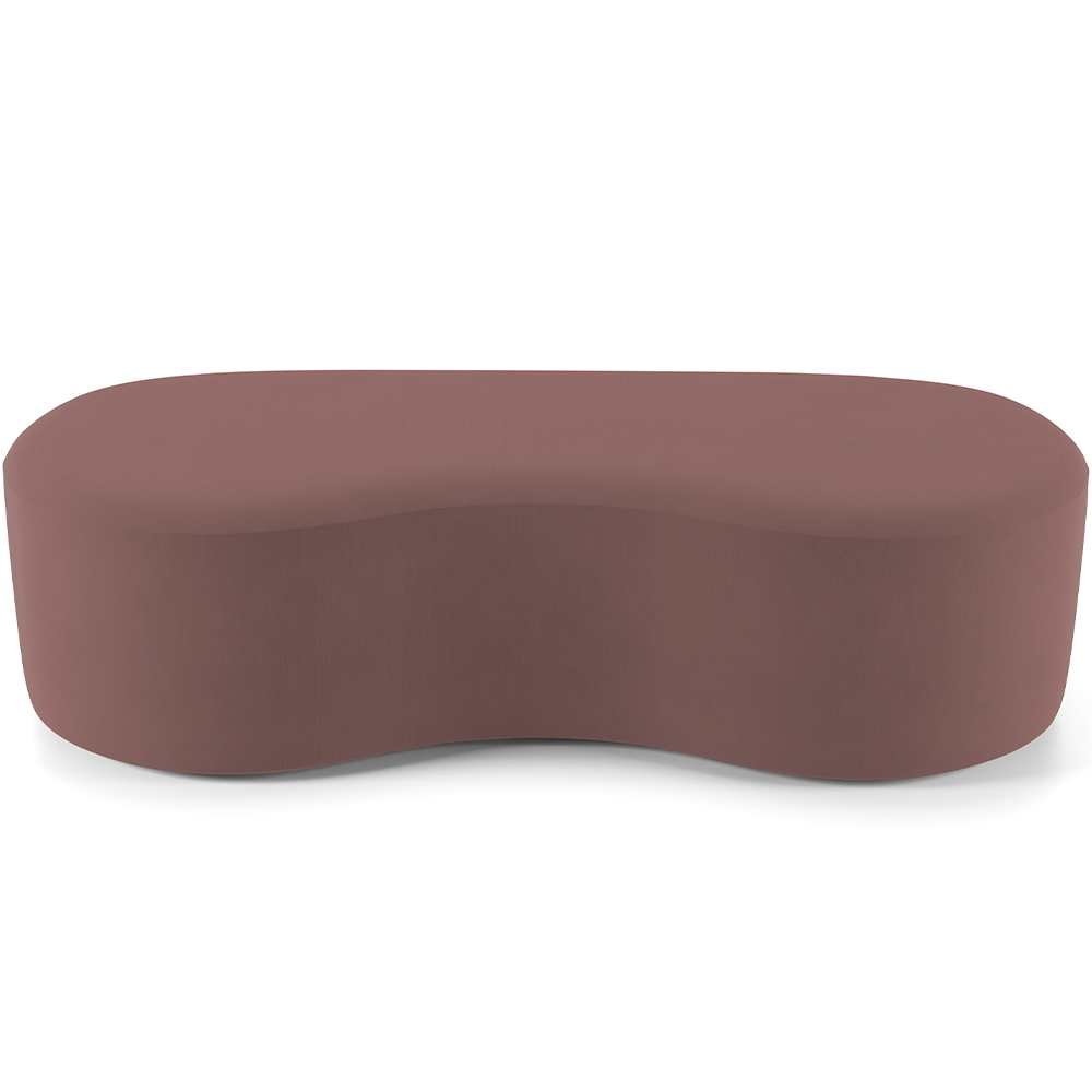 Puff Decorativo Orgânico para Living Quarto 140cm Orbit W01 Suede Rosê - Lyam Decor