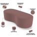 Puff Decorativo Orgânico para Living Quarto 140cm Orbit W01 Suede Rosê - Lyam Decor