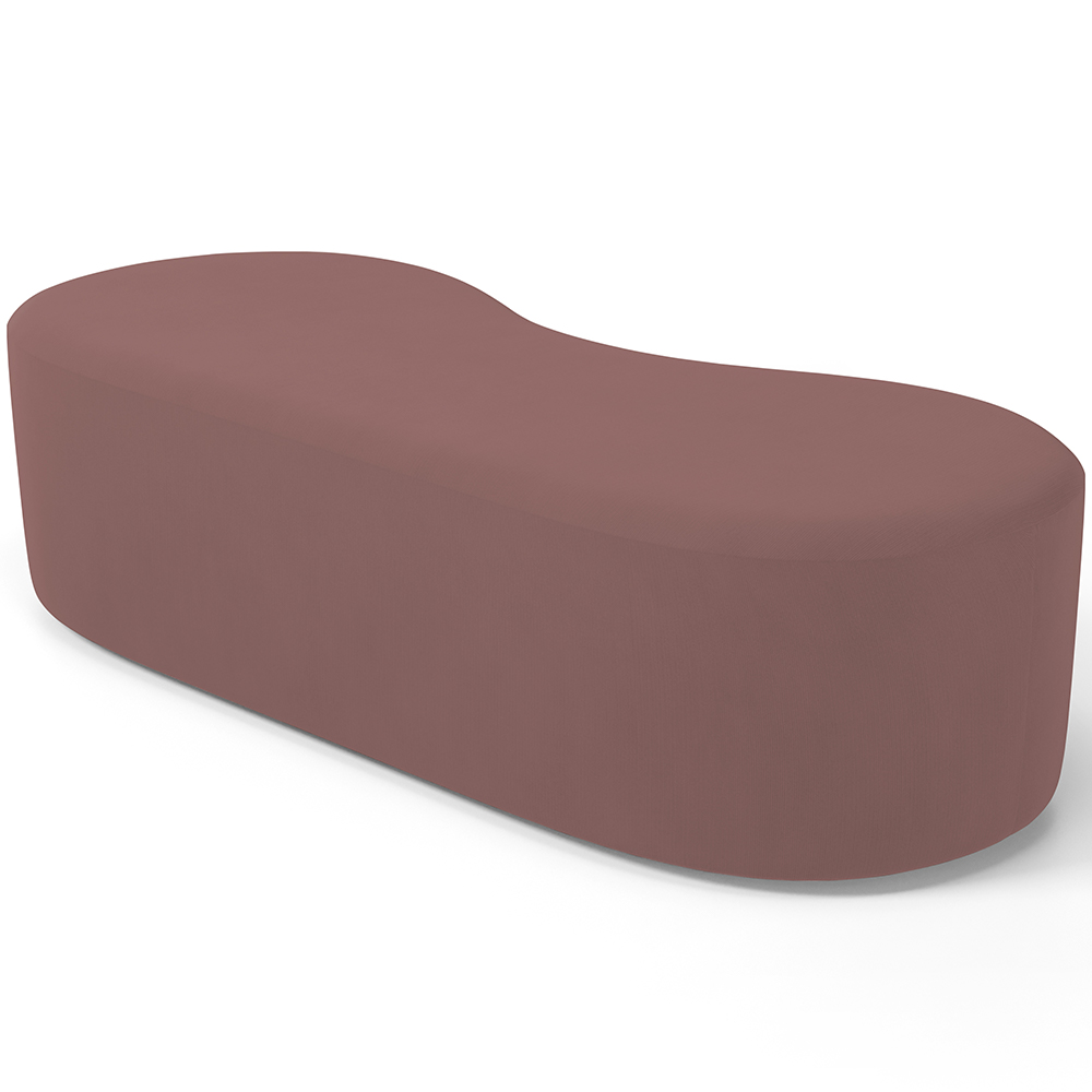 Puff Decorativo Orgânico para Living Quarto 140cm Orbit W01 Suede Rosê - Lyam Decor