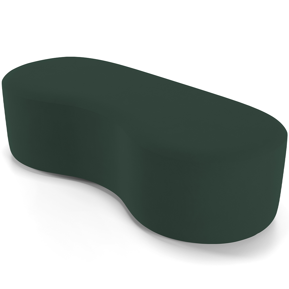 Puff Decorativo Orgânico para Living Quarto 140cm Orbit W01 Suede Verde Musgo - Lyam Decor