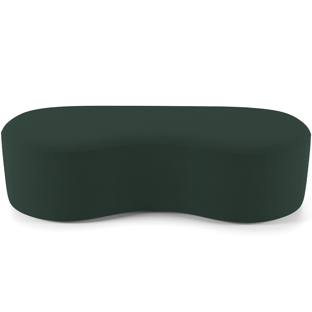 Puff Decorativo Orgânico para Living Quarto 140cm Orbit W01 Suede Verde Musgo - Lyam Decor