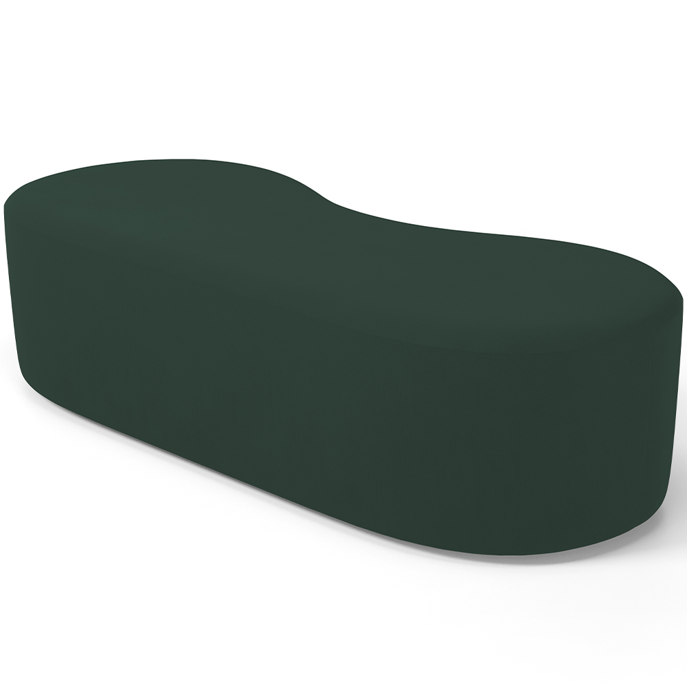Puff Decorativo Orgânico para Living Quarto 140cm Orbit W01 Suede Verde Musgo - Lyam Decor
