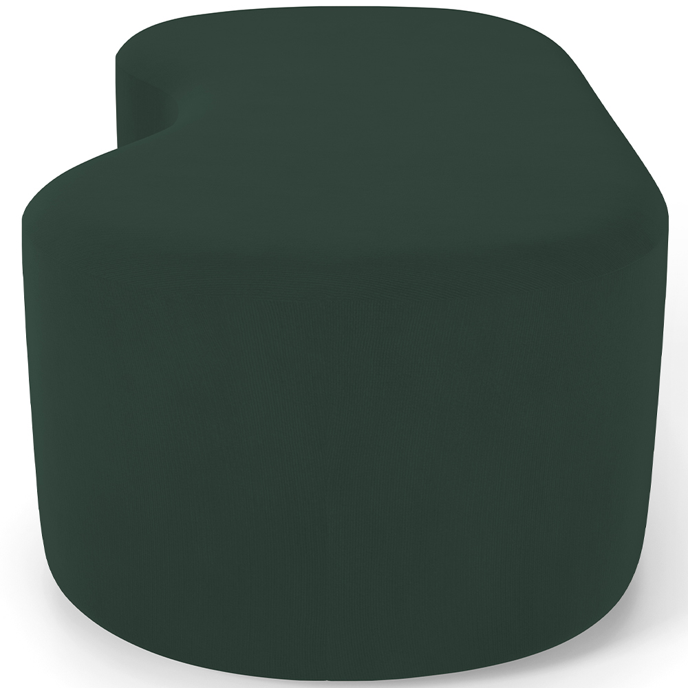 Puff Decorativo Orgânico para Living Quarto 140cm Orbit W01 Suede Verde Musgo - Lyam Decor
