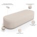Puff Decorativo Orgânico para Living Quarto 160cm Doha W01 Linho Cru - Lyam Decor