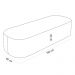 Puff Decorativo Orgânico para Living Quarto 160cm Doha W01 Linho Cru - Lyam Decor