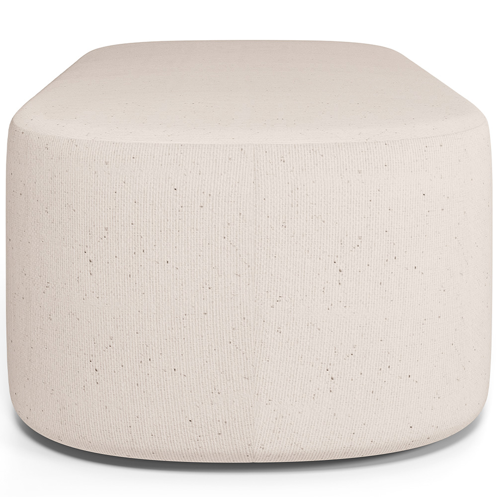 Puff Decorativo Orgânico para Living Quarto 160cm Doha W01 Linho Cru - Lyam Decor