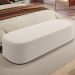 Puff Decorativo Orgânico para Living Quarto 195cm Doha W01 Bouclê Creme - Lyam Decor