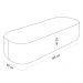 Puff Decorativo Orgânico para Living Quarto 195cm Doha W01 Bouclê Creme - Lyam Decor