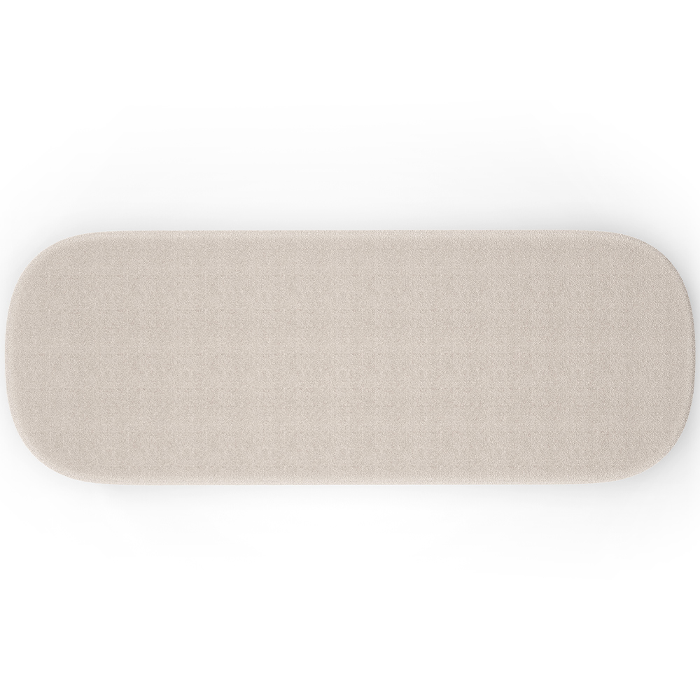 Puff Decorativo Orgânico para Living Quarto 195cm Doha W01 Bouclê Creme - Lyam Decor