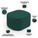 Puff Decorativo Orgânico para Living Quarto 70cm Doha W01 Bouclê Verde - Lyam Decor