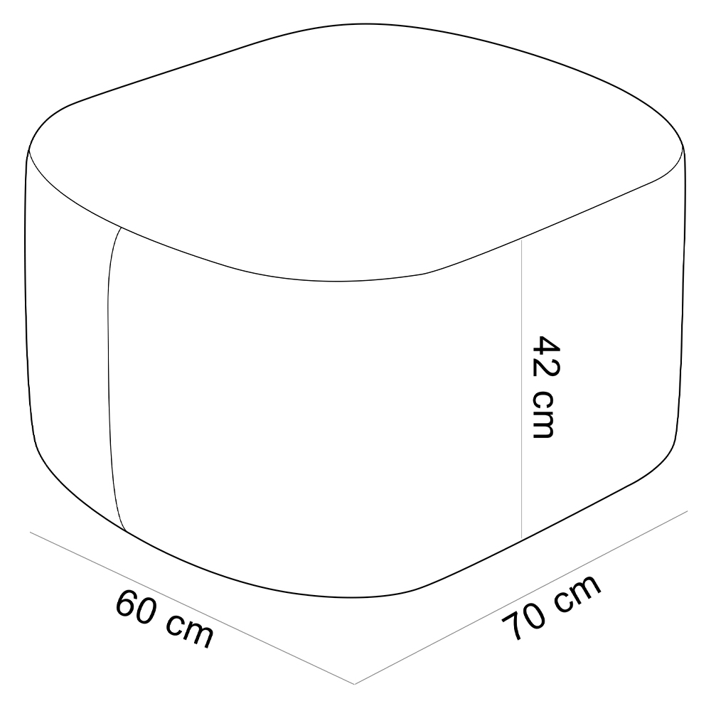 Puff Decorativo Orgânico para Living Quarto 70cm Doha W01 Bouclê Verde - Lyam Decor