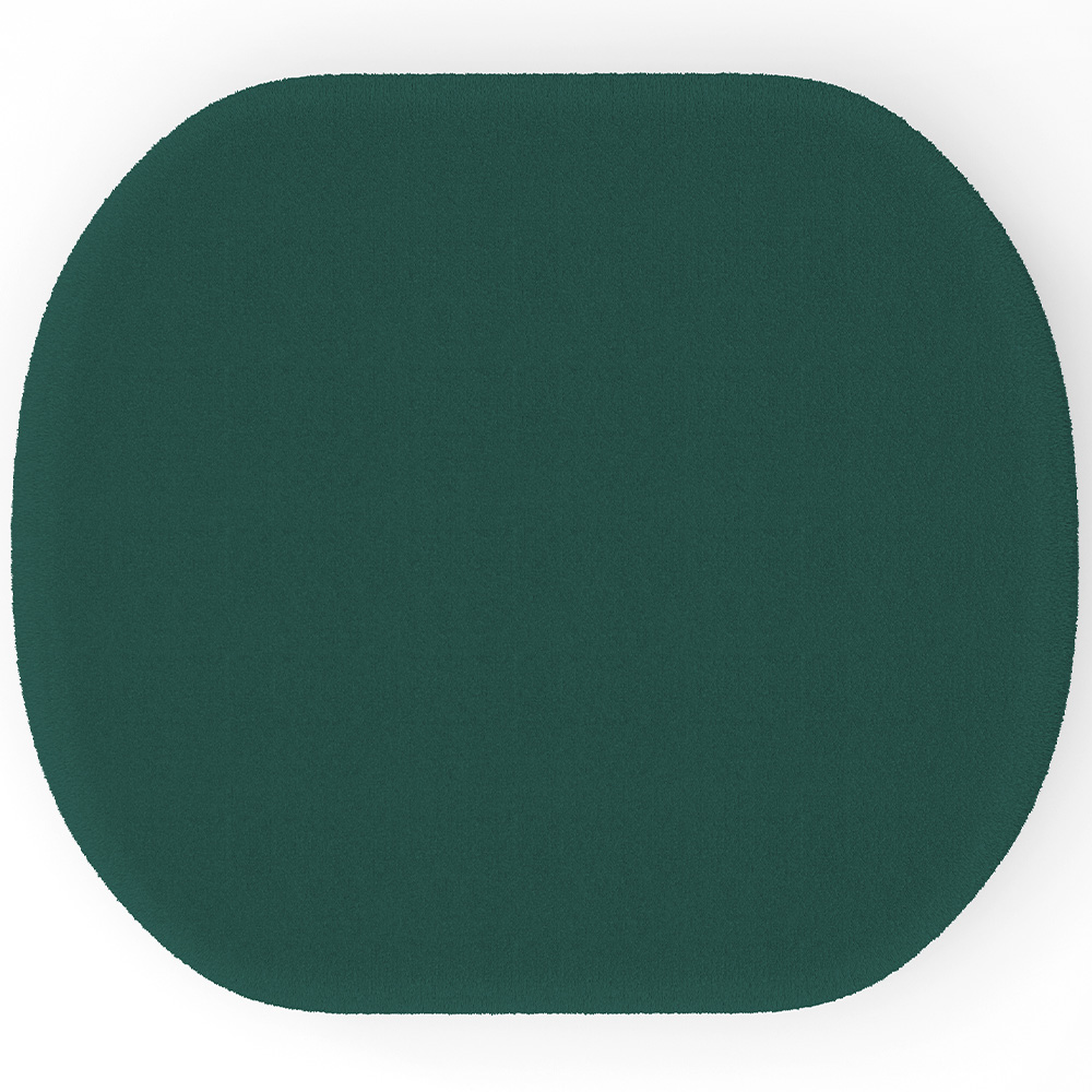 Puff Decorativo Orgânico para Living Quarto 70cm Doha W01 Bouclê Verde - Lyam Decor