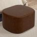 Puff Decorativo Orgânico para Living Quarto 70cm Doha W01 Couríssimo Marrom - Lyam Decor