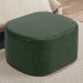Puff Decorativo Orgânico para Living Quarto 70cm Doha W01 Couríssimo Verde Musgo - Lyam Decor