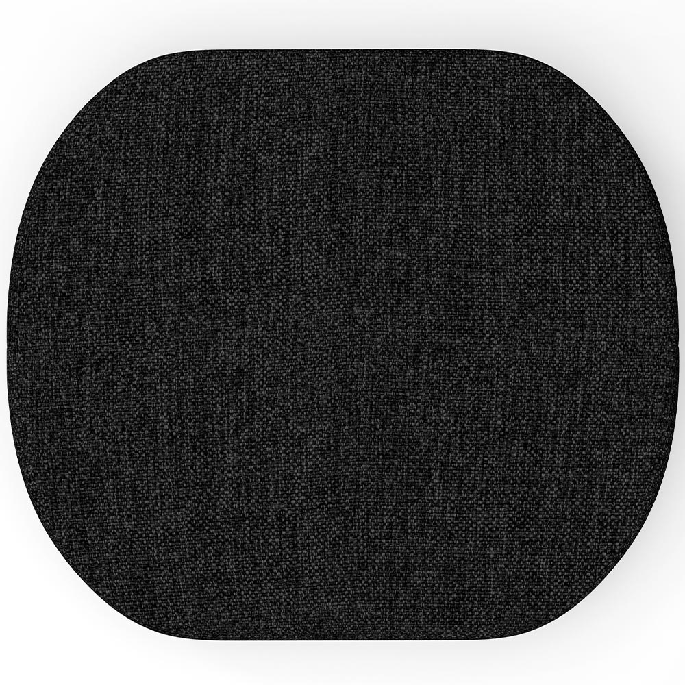 Puff Decorativo Orgânico para Living Quarto 70cm Doha W01 Linho Chumbo - Lyam Decor