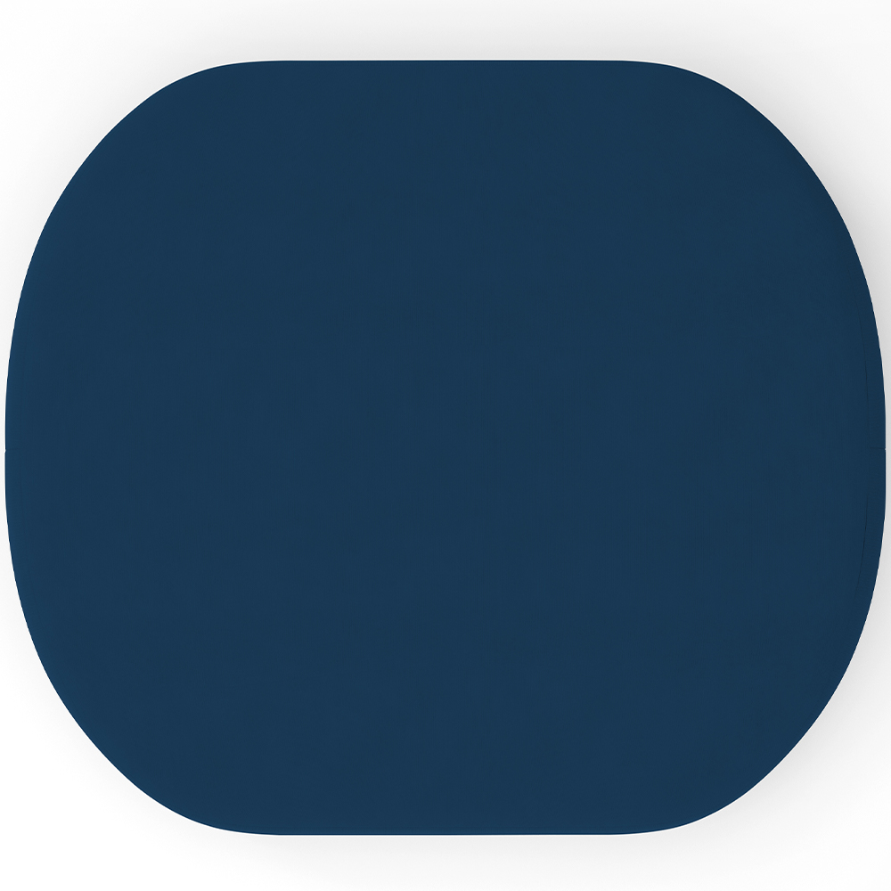 Puff Decorativo Orgânico para Living Quarto 70cm Doha W01 Suede Azul Marinho - Lyam Decor