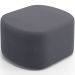 Puff Decorativo Orgânico para Living Quarto 70cm Doha W01 Suede Cinza - Lyam Decor