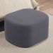 Puff Decorativo Orgânico para Living Quarto 70cm Doha W01 Suede Cinza - Lyam Decor