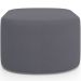 Puff Decorativo Orgânico para Living Quarto 70cm Doha W01 Suede Cinza - Lyam Decor