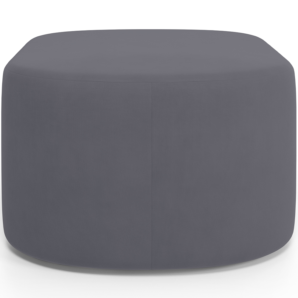Puff Decorativo Orgânico para Living Quarto 70cm Doha W01 Suede Cinza - Lyam Decor
