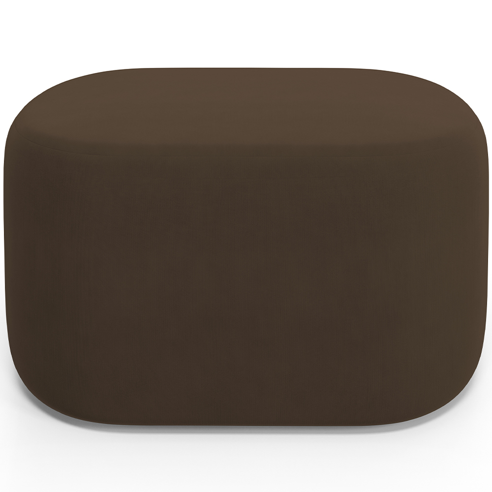 Puff Decorativo Orgânico para Living Quarto 70cm Doha W01 Suede Marrom - Lyam Decor