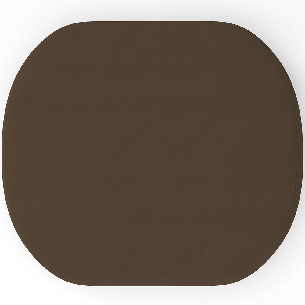 Puff Decorativo Orgânico para Living Quarto 70cm Doha W01 Suede Marrom - Lyam Decor