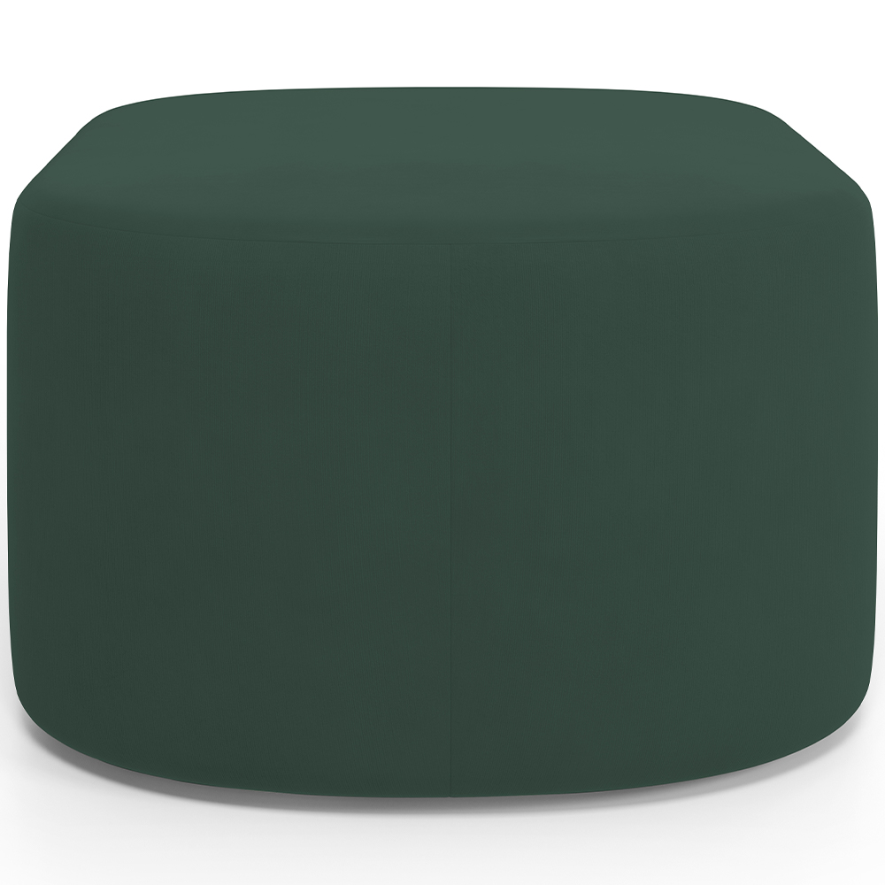 Puff Decorativo Orgânico para Living Quarto 70cm Doha W01 Suede Verde Musgo - Lyam Decor