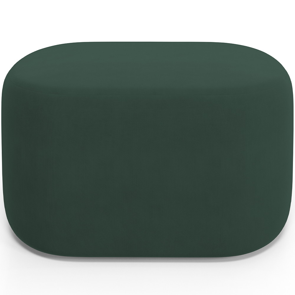 Puff Decorativo Orgânico para Living Quarto 70cm Doha W01 Suede Verde Musgo - Lyam Decor