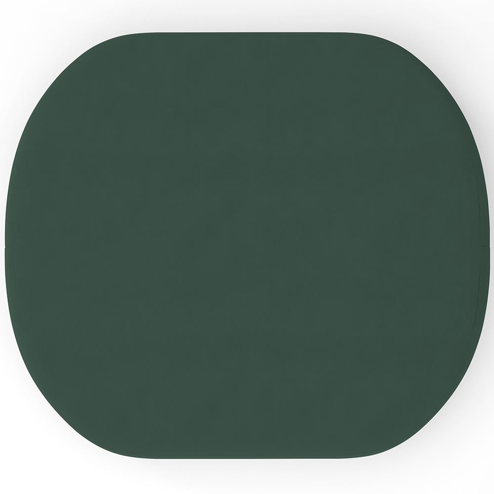 Puff Decorativo Orgânico para Living Quarto 70cm Doha W01 Suede Verde Musgo - Lyam Decor