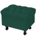 Puff Decorativo París Luis Xv L02 Capitone Suede Verde Musgo - Lyam Decor