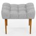 Puff Decorativo Para Sala De Estar Requinte L02 Linho Cinza - Lyam Decor