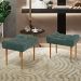 Puff Decorativo Para Sala De Estar Requinte L02 Linho Verde Musgo - Lyam Decor