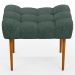 Puff Decorativo Para Sala De Estar Requinte L02 Linho Verde Musgo - Lyam Decor