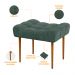 Puff Decorativo Para Sala De Estar Requinte L02 Linho Verde Musgo - Lyam Decor