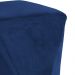 Puff Decorativo Para Sala de Estar Ametista D02 Veludo Azul Oxford C-304 - Lyam Decor