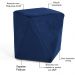 Puff Decorativo Para Sala de Estar Ametista D02 Veludo Azul Oxford C-304 - Lyam Decor