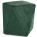 Puff Decorativo Para Sala de Estar Ametista D02 Veludo Verde Musgo C-303 - Lyam Decor