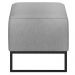 Puff Decorativo Para Sala de Estar Cléo W01 Base de Ferro 90 cm Linho Cinza - Lyam Decor