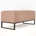 Puff Decorativo Para Sala de Estar Cléo W01 Base de Ferro 90 cm Linho Rosê - Lyam Decor