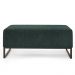 Puff Decorativo Para Sala de Estar Cléo W01 Base de Ferro 90 cm Linho Verde Musgo - Lyam Decor