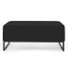 Puff Decorativo Para Sala de Estar Cléo W01 Base de Ferro 90 cm Suede Preto - Lyam Decor