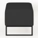 Puff Decorativo Para Sala de Estar Cléo W01 Base de Ferro 90 cm Suede Preto - Lyam Decor