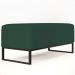 Puff Decorativo Para Sala de Estar Cléo W01 Base de Ferro 90 cm Suede Verde Musgo - Lyam Decor