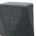 Puff Decorativo Para Sala de Estar Com Base Aço Ametista D02 Linho Chumbo D-469 - Lyam Decor