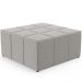 Puff Decorativo Para Sala de Estar Quadrado Milano 90x90cm W01 Bouclê Creme - Lyam Decor
