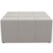 Puff Decorativo Para Sala de Estar Quadrado Milano 90x90cm W01 Bouclê Creme - Lyam Decor